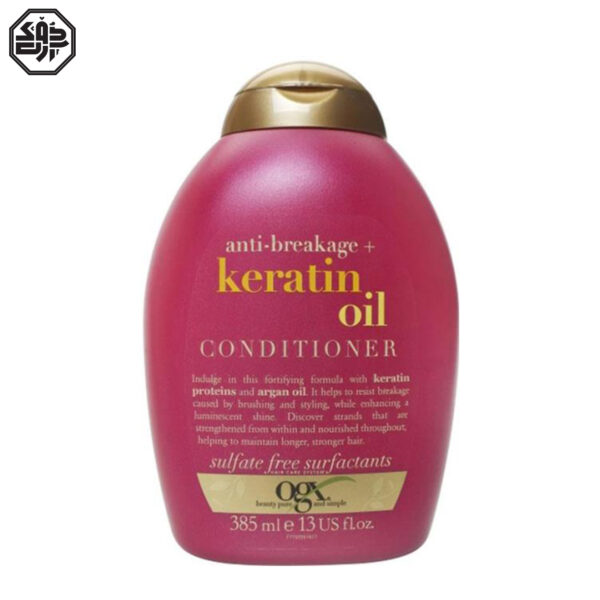 شامپو موی کراتینه او جی ایکس ogx keratin oil حجم 385 میلی لیتر