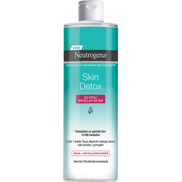 میسلار واتر نوتروژینا مدل Skin detox حجم 400 میلی لیتر