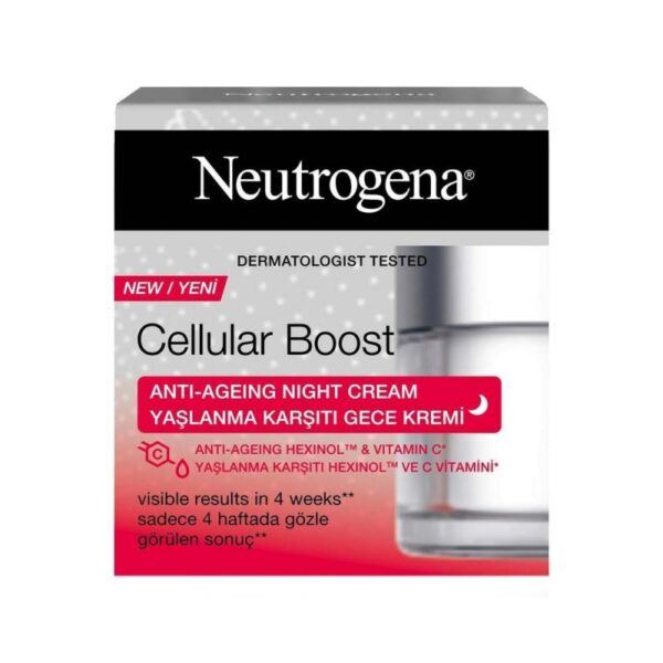 کرم ضد چروک شب نوتروژینا مدل Cellular Boost حجم 50 میلی لیتر
