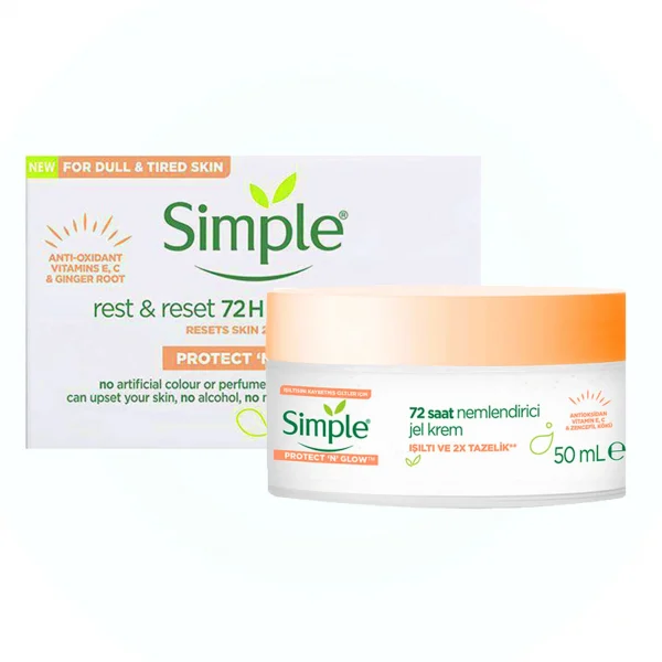 ژل کرم آبرسان 72 ساعته سیمپل | simple