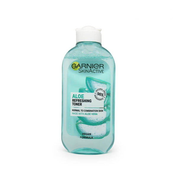 تونر پاکسازی پوست گارنیر عصاره آلوئه ورا Garnier Refreshing Toner With Aloe ا آلوئه ورا