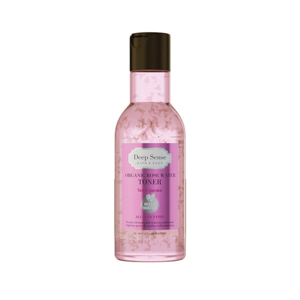 تونر گلاب دیپ سنس پاک کننده و مرطوب کننده organic rose water toner