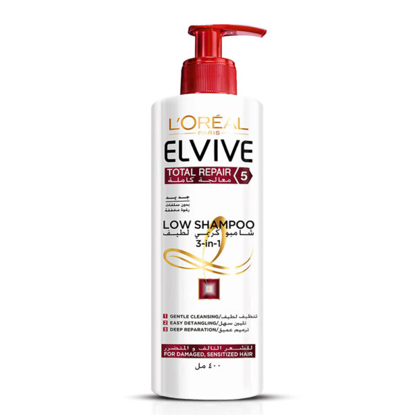 شامپو لورال بدون سولفات ELVIVE TOTAL REPAIR 5 LOW SHAMPOO: