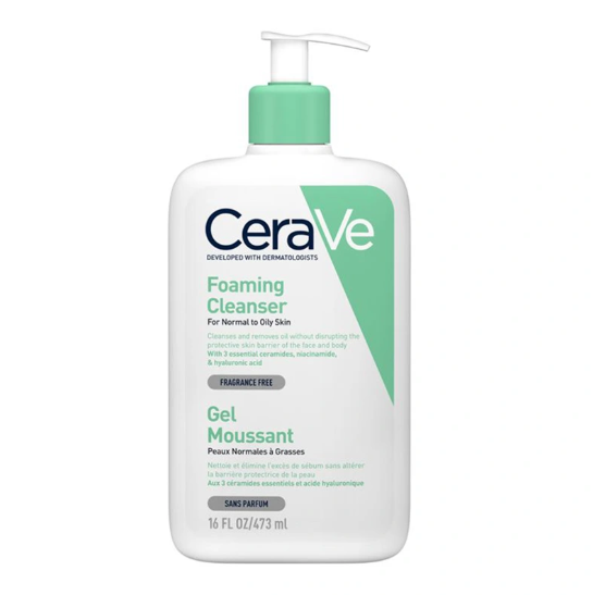 شوینده فوم نرمال تا چرب سراوی فوم شستشوی صورت پوست نرمال تا چرب سراوی CeraVe Foaming Cleanser